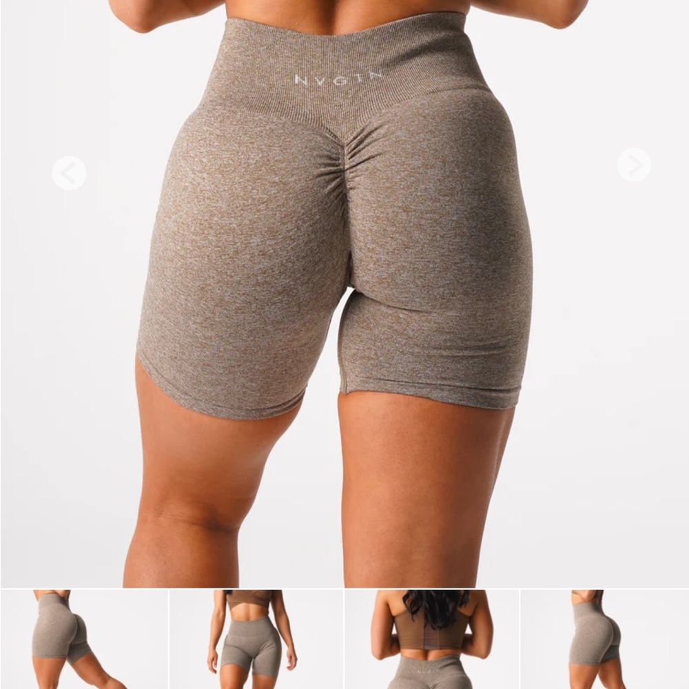 NVGTN mocha scrunch Shorts